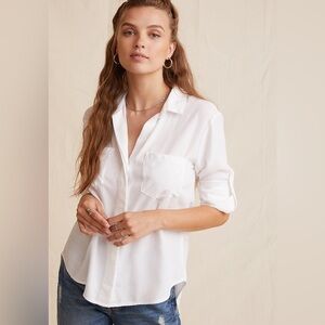 Bella Dahl Split Back Button Down White Size XS